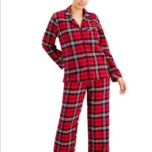 Charter club Womens classic plaid sleepwear/pajama set/size XL/red/brand New
